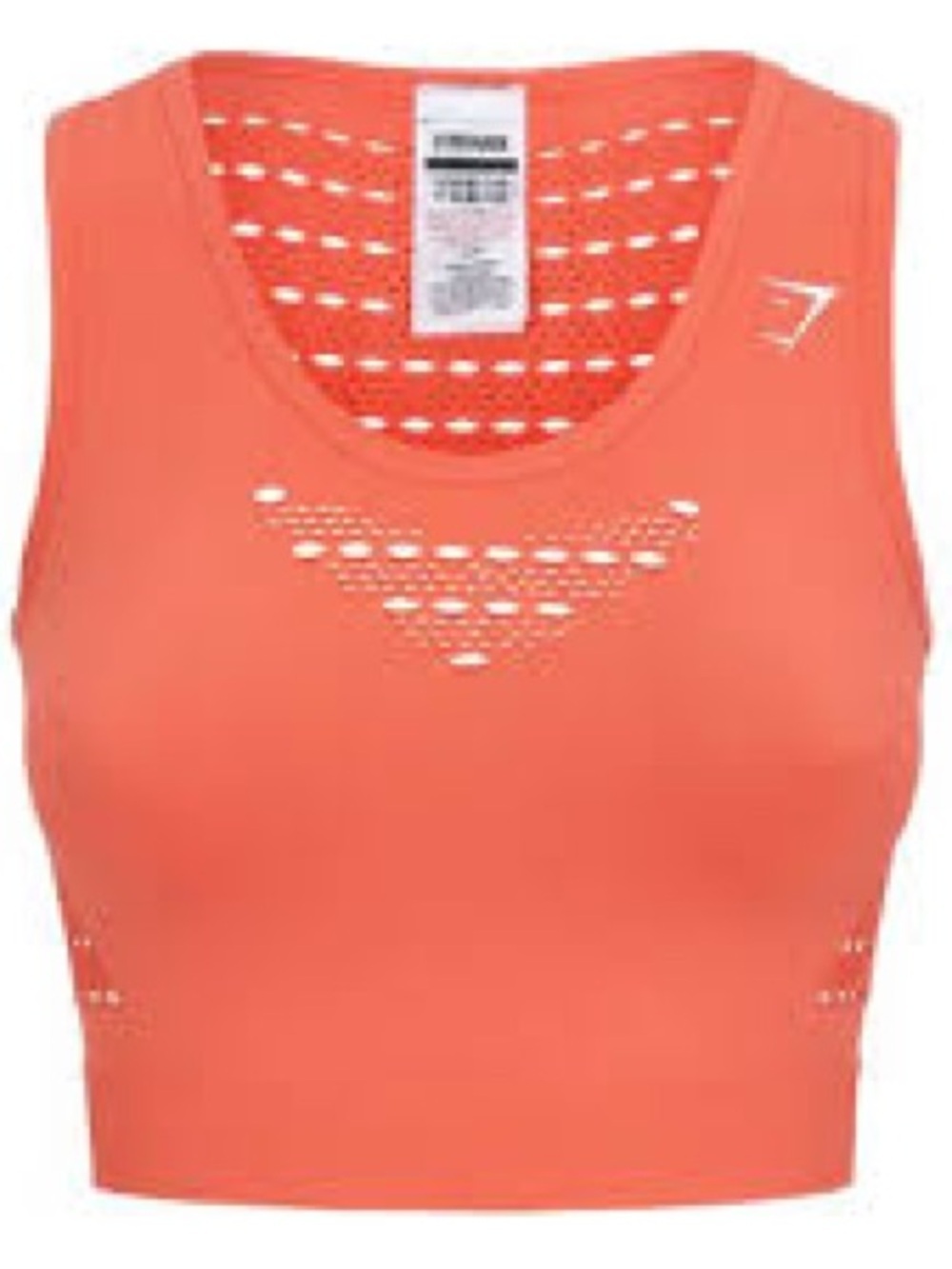 NWOT- Gymshark Coral Seamless Laser-Cut Sports Bra - Picture 1 of 8